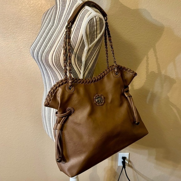 Western Shoulder Bag Hazelnut Brown CBOCS Distribution Drawstring Bronze Hardwre - Picture 3 of 16